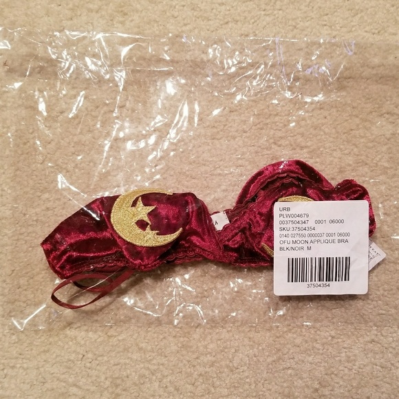 UO Out From Under Moon Applique Velvet Bralette - Picture 3 of 3